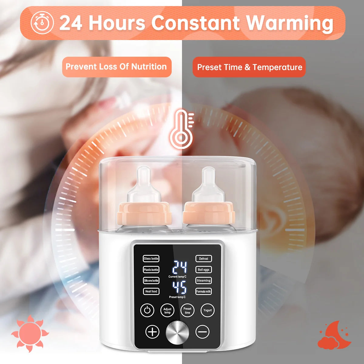 VoraPure™ Smart 12-in-1 Portable Baby Milk Warmer